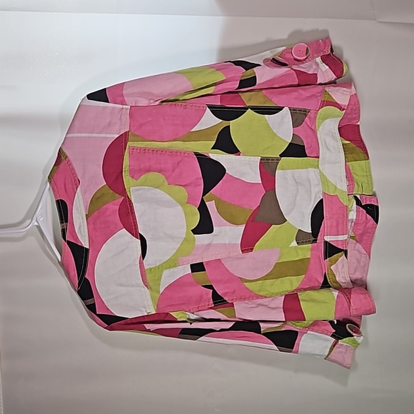 Focus 200 Linen Lightweight  Abstract  Jacket Sz 10 - Picture 4 of 4